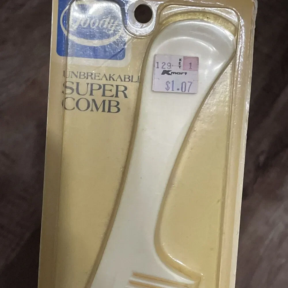Goody Purse Size Unbreakable Super Comb Vintage 80s NOS Cream